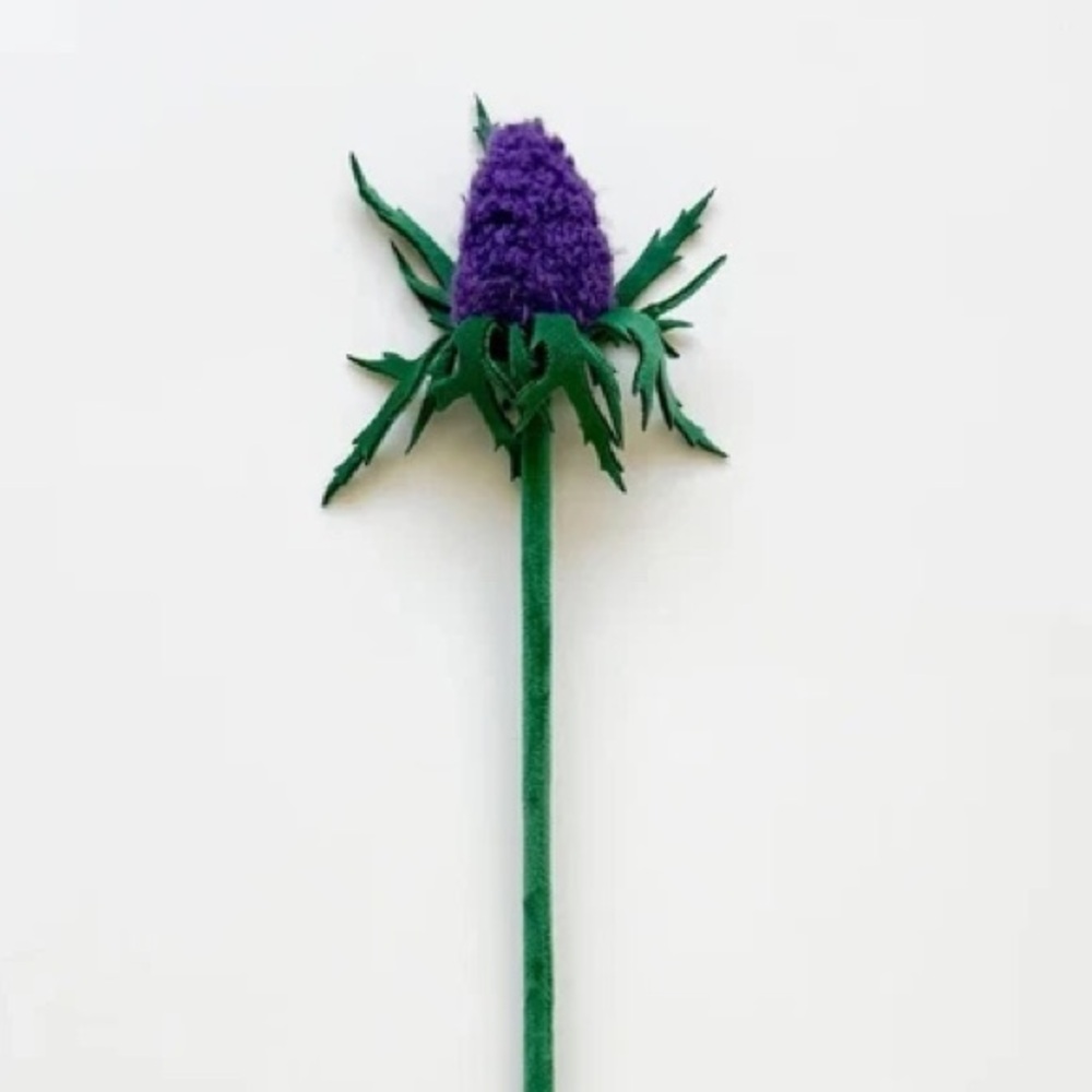 CJ HENDRY Purple and Green Plush Flower